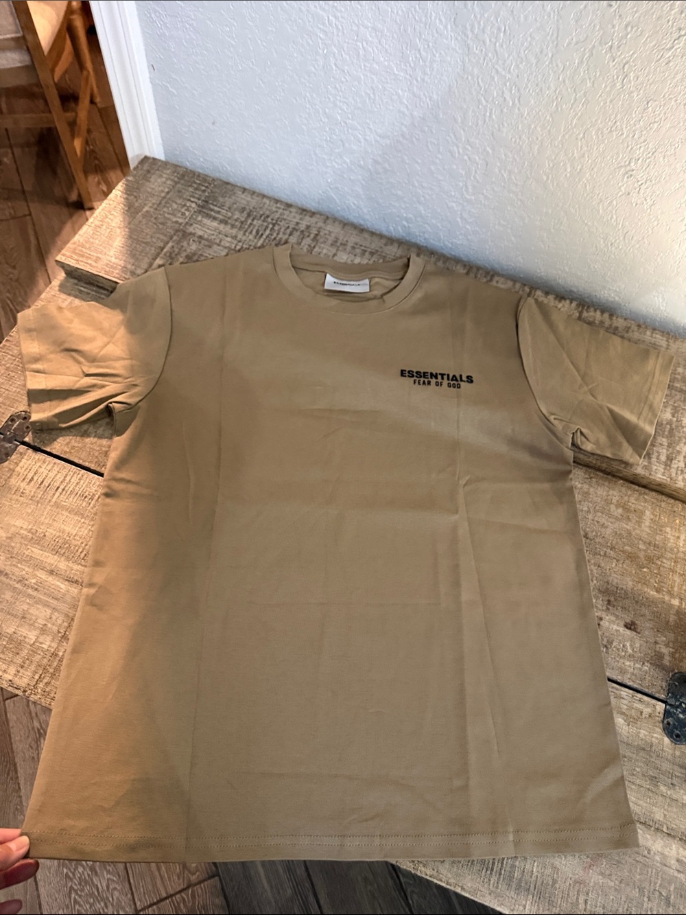 Fear of God Essentials Short Sleeve Tee in Tan